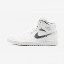 Air Jordan 1 Mid 554724 105 Argento Outlet Shop
