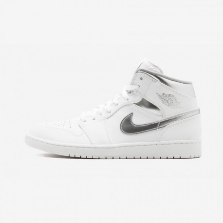 Air Jordan 1 Mid 554724 105 Argento Outlet Shop