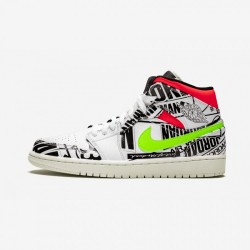 Air Jordan 1 Mid 554724 119 Nero Jordan Shoes