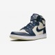 Wmns Air Jordan 1 Prem Midnight Navy Light Cream Aq9131 401 Marina Militare On Sale