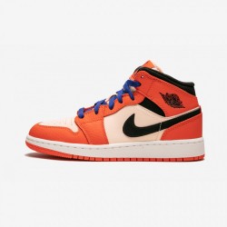 Air Jordan 1 Mid Se Gs Bq6931 800 Arancia In 2021