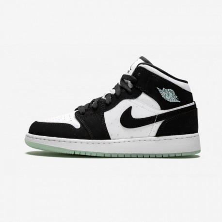 Air Jordan 1 Mid Se Gs Teal Tint Bq6931 103 Nero Factory Outlet